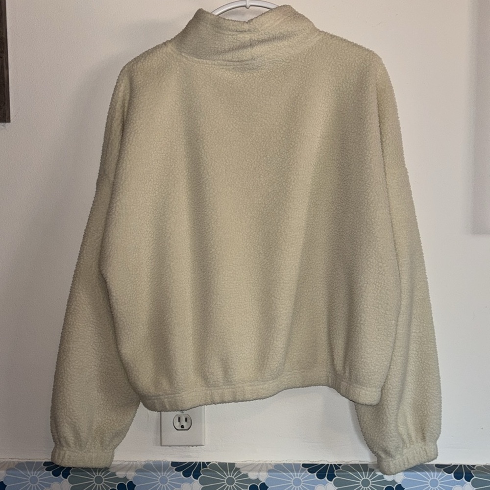 PacSun Pacific Sunwear Cropped Oversized Pullover Fleece, Size M - Picture 2 of 15